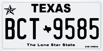 TX license plate BCT9585