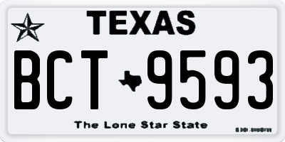 TX license plate BCT9593