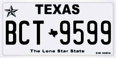TX license plate BCT9599