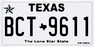 TX license plate BCT9611
