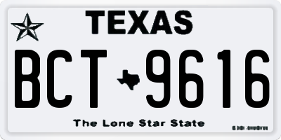 TX license plate BCT9616