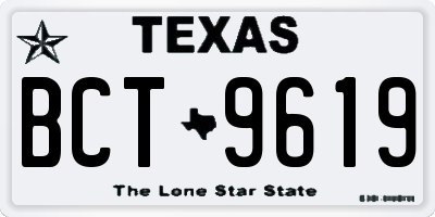 TX license plate BCT9619