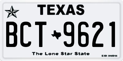 TX license plate BCT9621