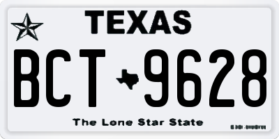 TX license plate BCT9628