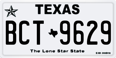 TX license plate BCT9629