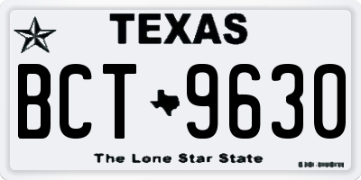 TX license plate BCT9630