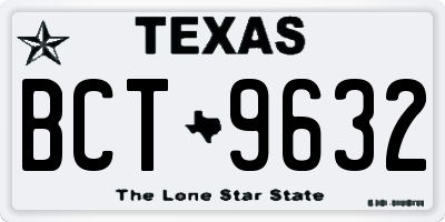 TX license plate BCT9632