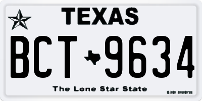 TX license plate BCT9634