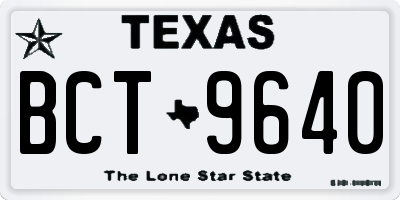 TX license plate BCT9640