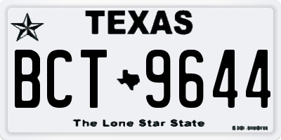TX license plate BCT9644