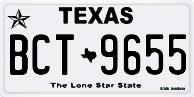 TX license plate BCT9655