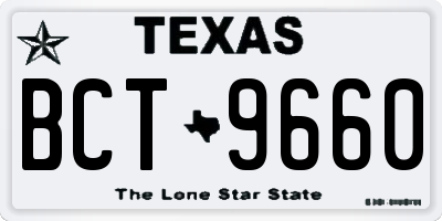 TX license plate BCT9660