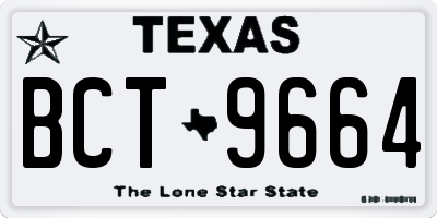 TX license plate BCT9664