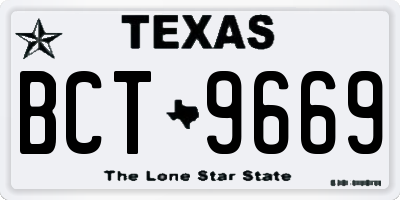 TX license plate BCT9669