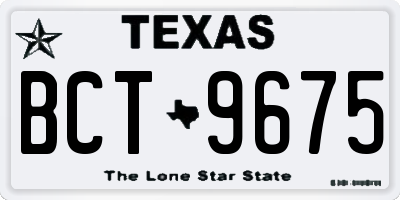 TX license plate BCT9675