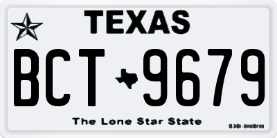 TX license plate BCT9679
