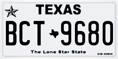 TX license plate BCT9680