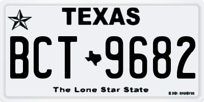 TX license plate BCT9682