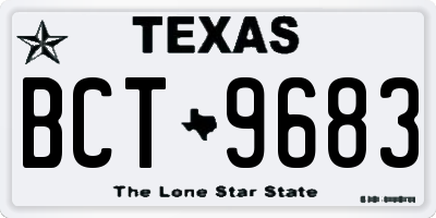 TX license plate BCT9683
