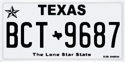 TX license plate BCT9687