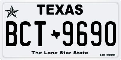 TX license plate BCT9690