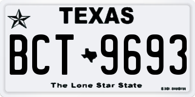 TX license plate BCT9693