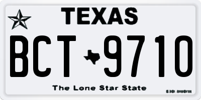TX license plate BCT9710
