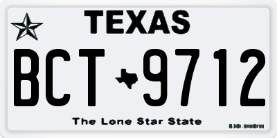TX license plate BCT9712