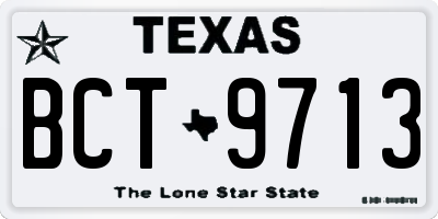TX license plate BCT9713
