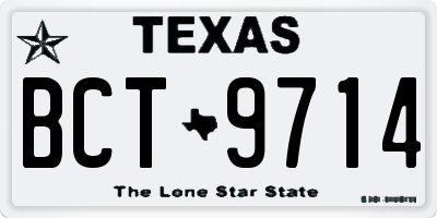 TX license plate BCT9714