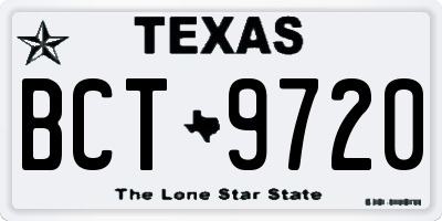 TX license plate BCT9720