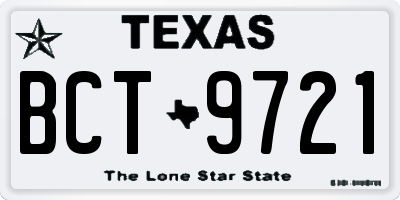 TX license plate BCT9721
