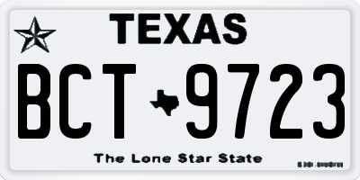 TX license plate BCT9723