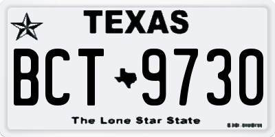 TX license plate BCT9730