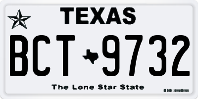 TX license plate BCT9732