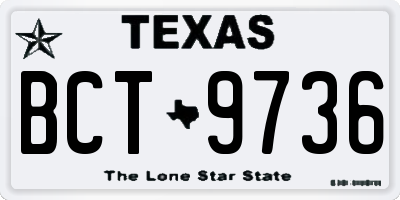 TX license plate BCT9736
