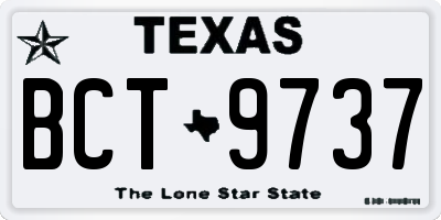 TX license plate BCT9737