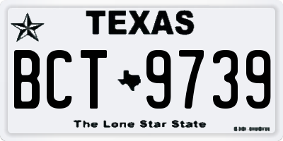 TX license plate BCT9739