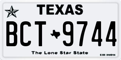 TX license plate BCT9744