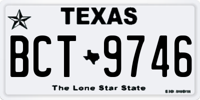 TX license plate BCT9746