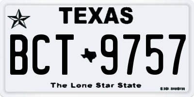 TX license plate BCT9757