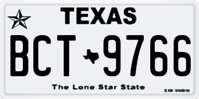 TX license plate BCT9766
