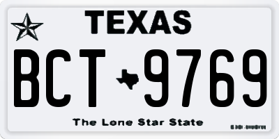 TX license plate BCT9769