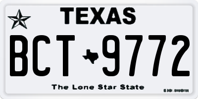 TX license plate BCT9772