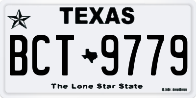 TX license plate BCT9779