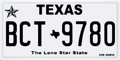 TX license plate BCT9780