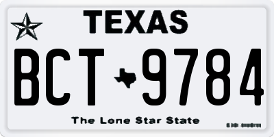 TX license plate BCT9784