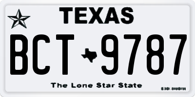 TX license plate BCT9787