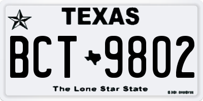 TX license plate BCT9802