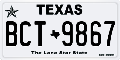TX license plate BCT9867